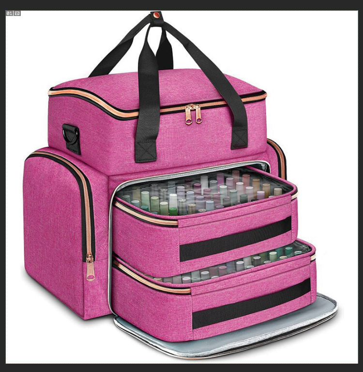 Cross-Border Large-Capacity Storage Thickened Makeup and Toiletry Bag, Portable Manicure Tool Handbag, Crossbody Shoulder Bag