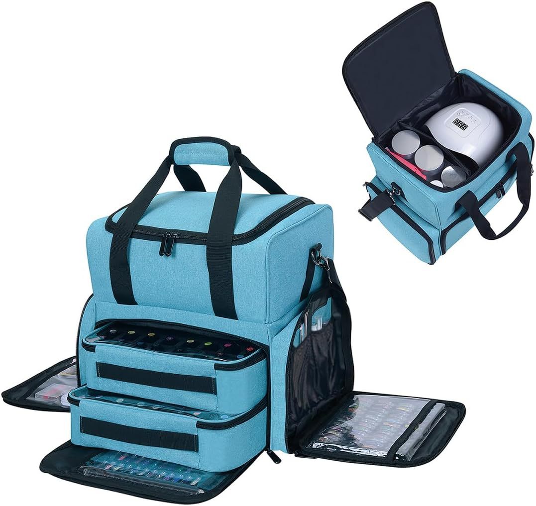 Cross-Border Large-Capacity Storage Thickened Makeup and Toiletry Bag, Portable Manicure Tool Handbag, Crossbody Shoulder Bag
