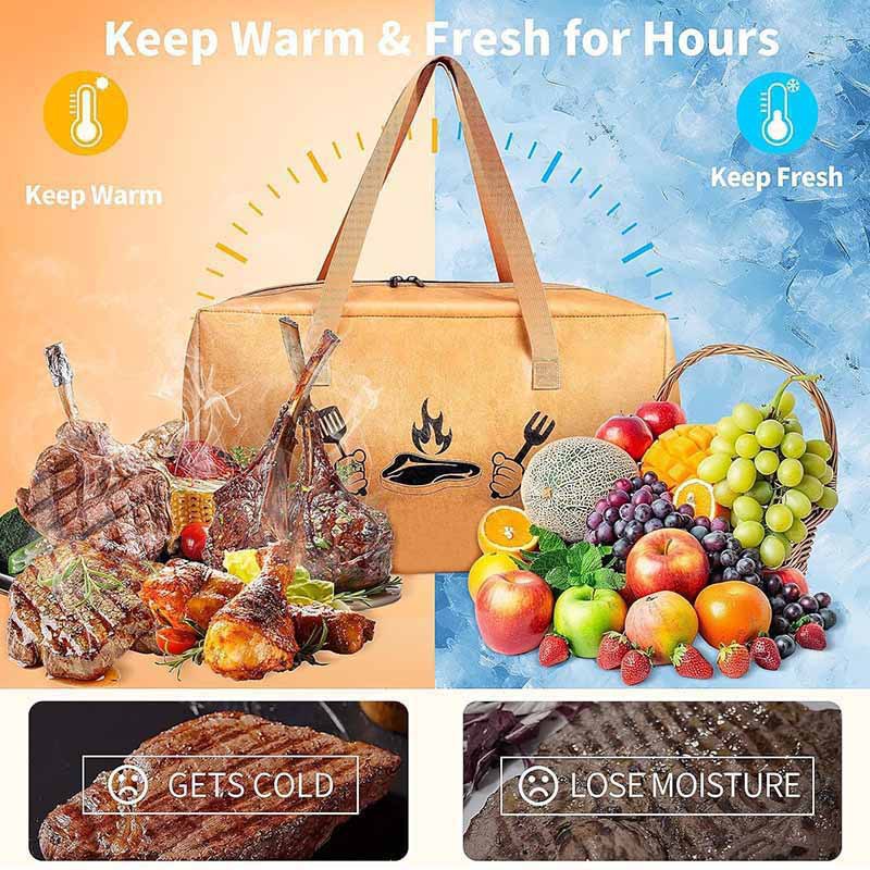 Amazon Dupont Paper Bbq Insulated Bag Aluminum Film Waterproof and Oil-Proof Bbq Bbq Insulated Bag Picnic Refrigerated Ice Bag
