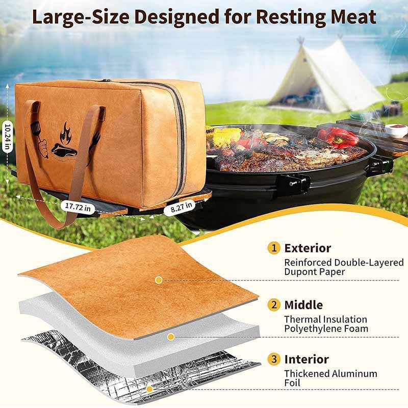 Amazon Dupont Paper Bbq Insulated Bag Aluminum Film Waterproof and Oil-Proof Bbq Bbq Insulated Bag Picnic Refrigerated Ice Bag