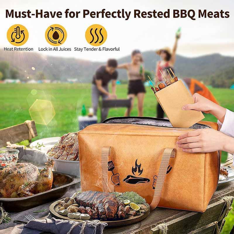 Amazon Dupont Paper Bbq Insulated Bag Aluminum Film Waterproof and Oil-Proof Bbq Bbq Insulated Bag Picnic Refrigerated Ice Bag