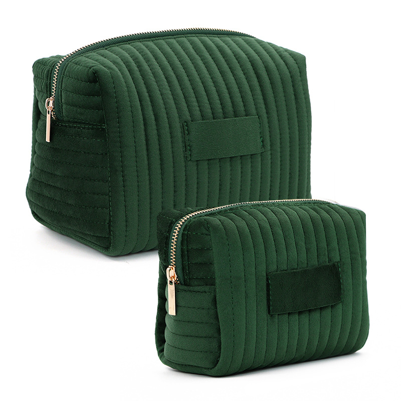 Spot New Velvet Cosmetic Bag, Soft and Skin-Friendly Skin Care Product Storage Bag, Autumn and Winter Large-Capacity Toiletry Bag