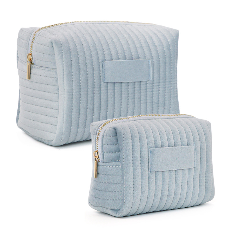 Spot New Velvet Cosmetic Bag, Soft and Skin-Friendly Skin Care Product Storage Bag, Autumn and Winter Large-Capacity Toiletry Bag