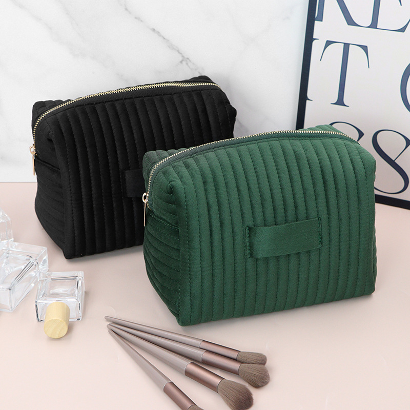 Spot New Velvet Cosmetic Bag, Soft and Skin-Friendly Skin Care Product Storage Bag, Autumn and Winter Large-Capacity Toiletry Bag