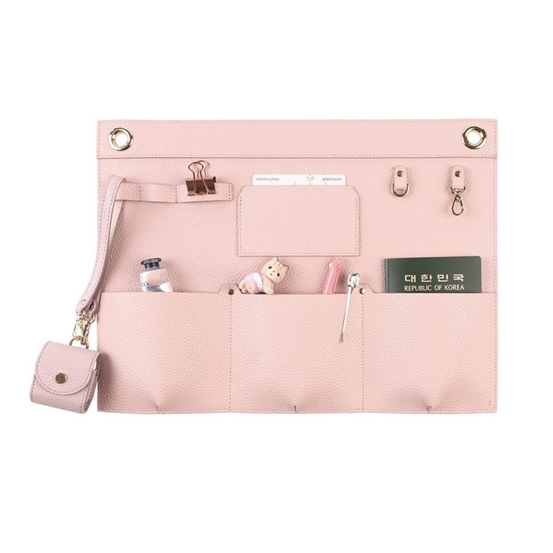 Simple Korean Wall Hanging Bag, High-Looking Wall Storage Bag, Student Dormitory Sundry Hanging Bag, Cosmetics Organization and Storage