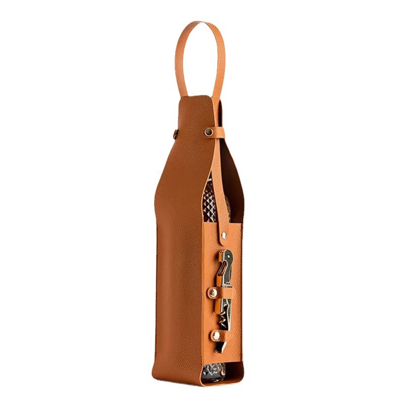 Creative Leather Red Wine Bag Single Wine Storage Bag Classy Business Red Wine Gift Bag Hotel Plus Logo
