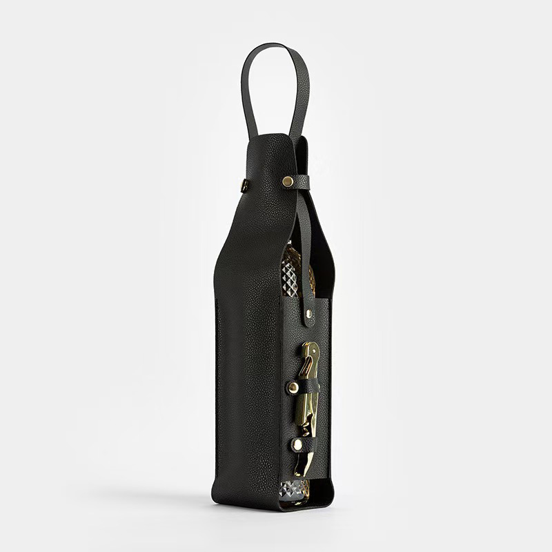 Creative Leather Red Wine Bag Single Wine Storage Bag Classy Business Red Wine Gift Bag Hotel Plus Logo