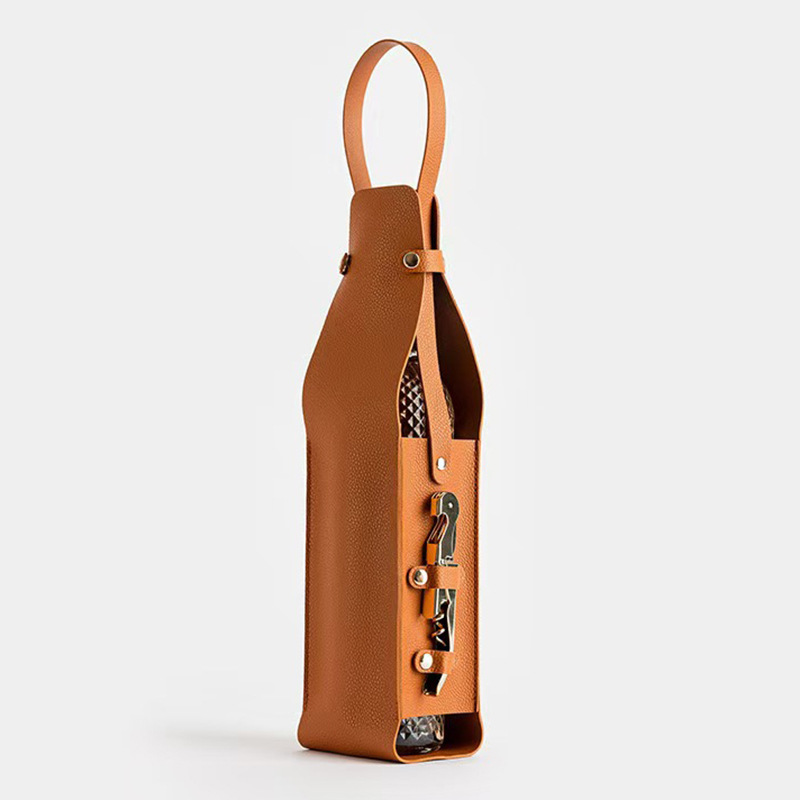 Creative Leather Red Wine Bag Single Wine Storage Bag Classy Business Red Wine Gift Bag Hotel Plus Logo