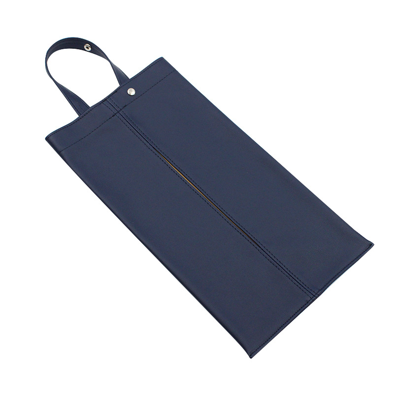 Car Tissue Bag, Convenient Hanging Tissue Holder, Pu Leather Household Waterproof Tissue Box, Car-Mounted Tissue Box