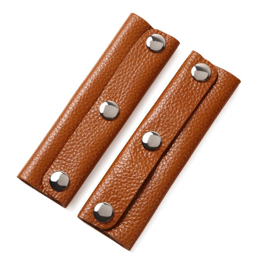 Simple Leather Bag Handle in Stock, Anti-Strangle Leather Handle for Bags, Detachable Bag Accessories Leather Handle