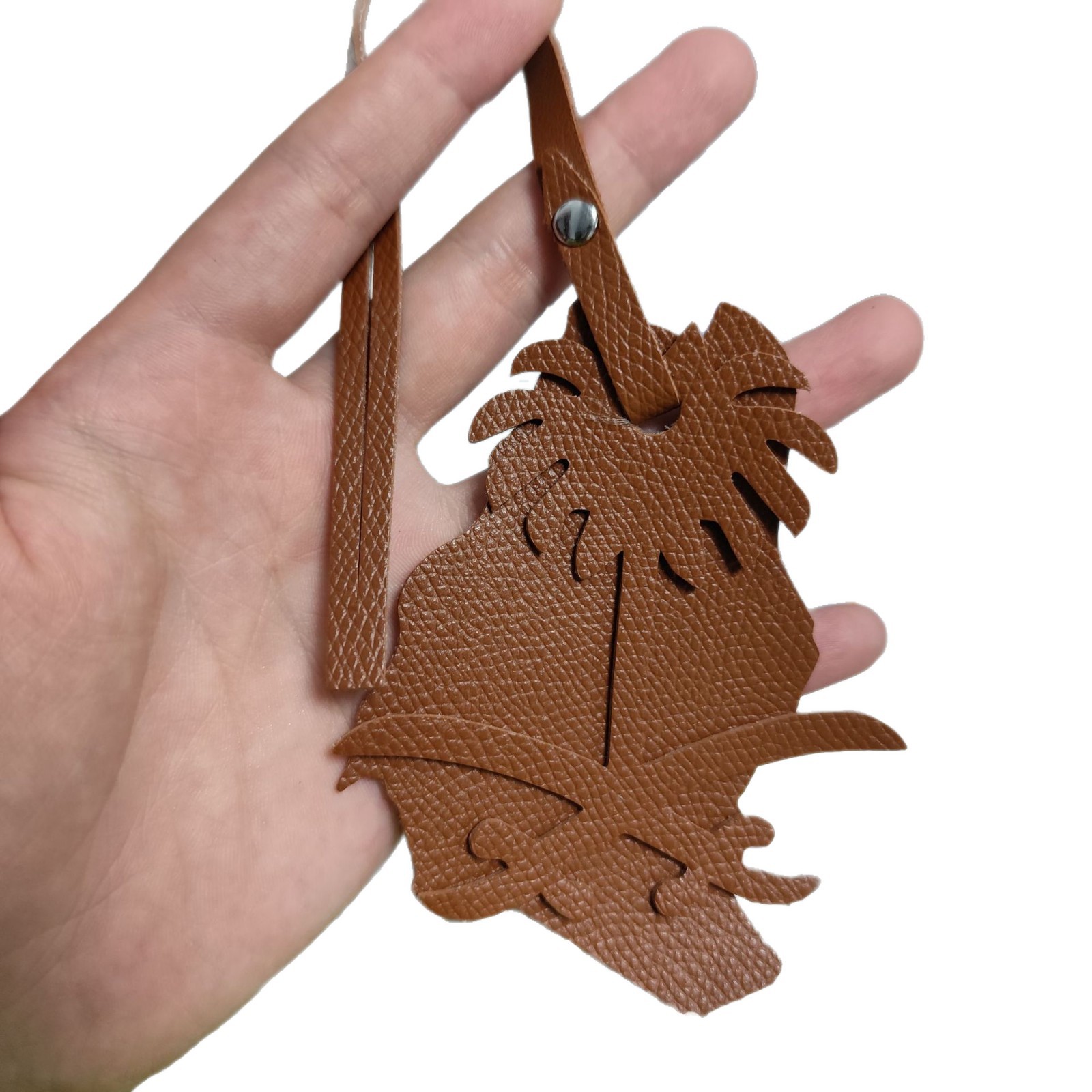 Fashion Leather Coconut Tree Pendant Saudi Arabia Map Coconut Tree Bag Pendant Cross-Border Leather Pendant Wholesale