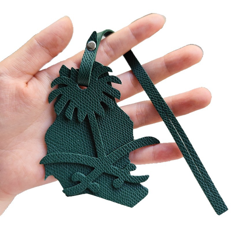 Fashion Leather Coconut Tree Pendant Saudi Arabia Map Coconut Tree Bag Pendant Cross-Border Leather Pendant Wholesale