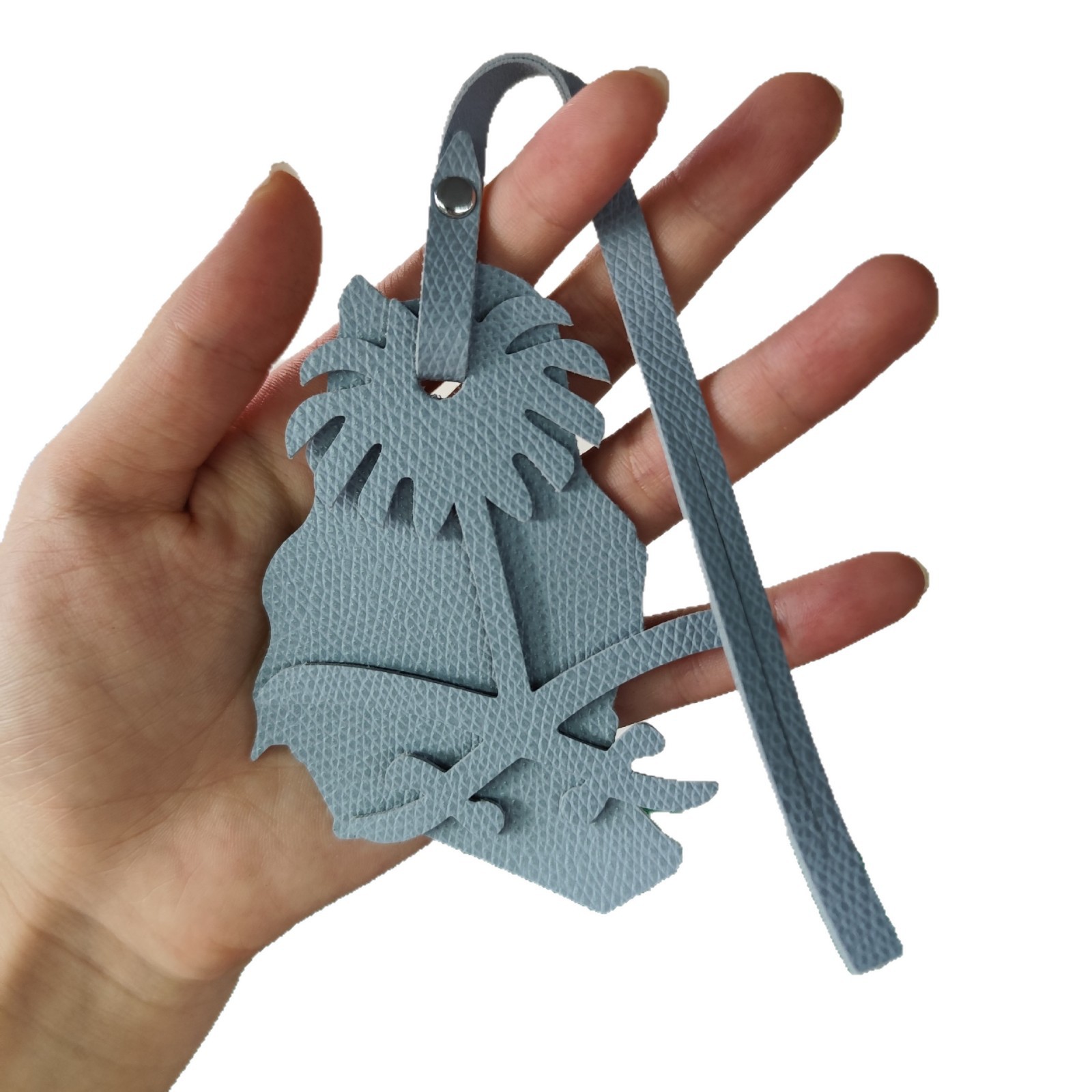 Fashion Leather Coconut Tree Pendant Saudi Arabia Map Coconut Tree Bag Pendant Cross-Border Leather Pendant Wholesale