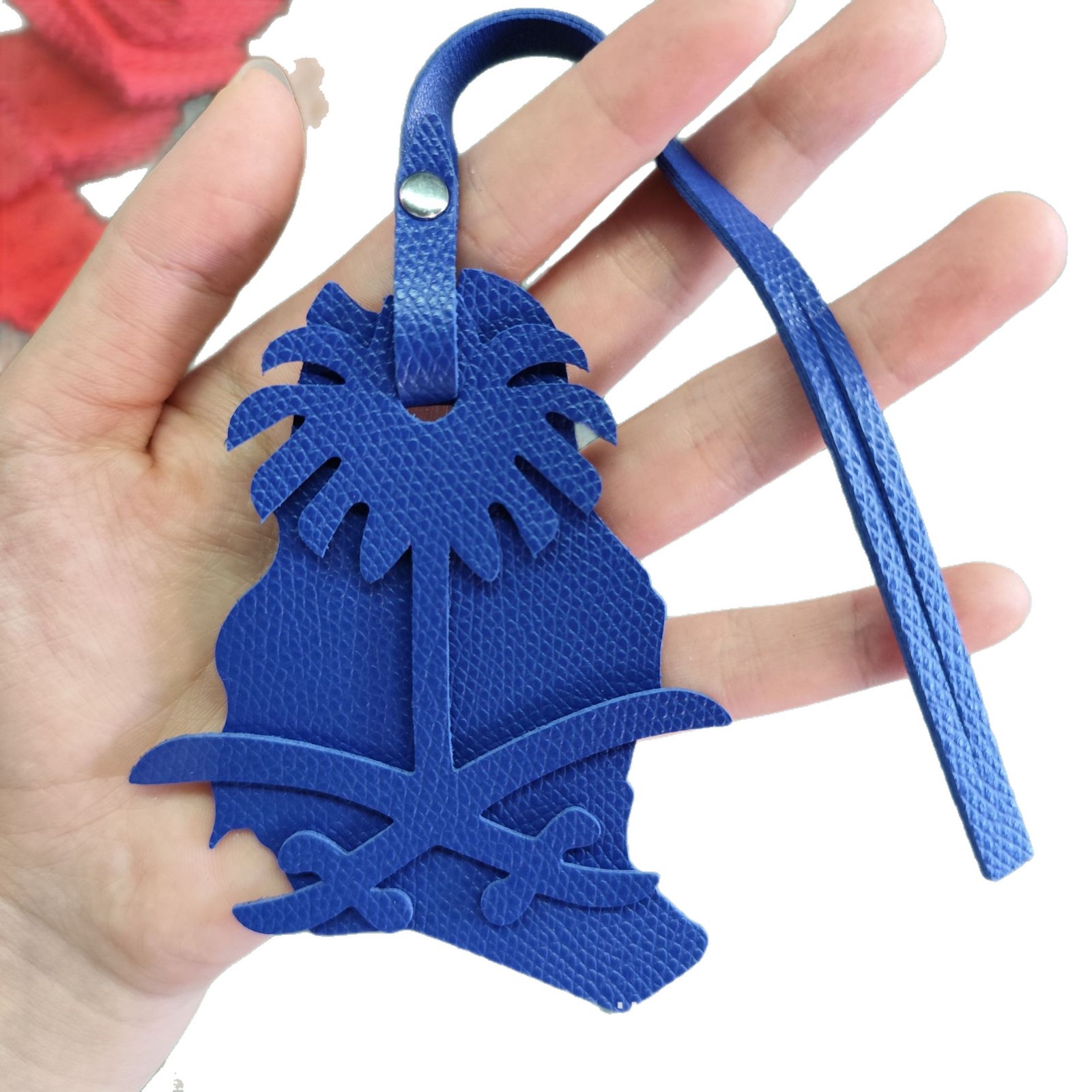 Fashion Leather Coconut Tree Pendant Saudi Arabia Map Coconut Tree Bag Pendant Cross-Border Leather Pendant Wholesale