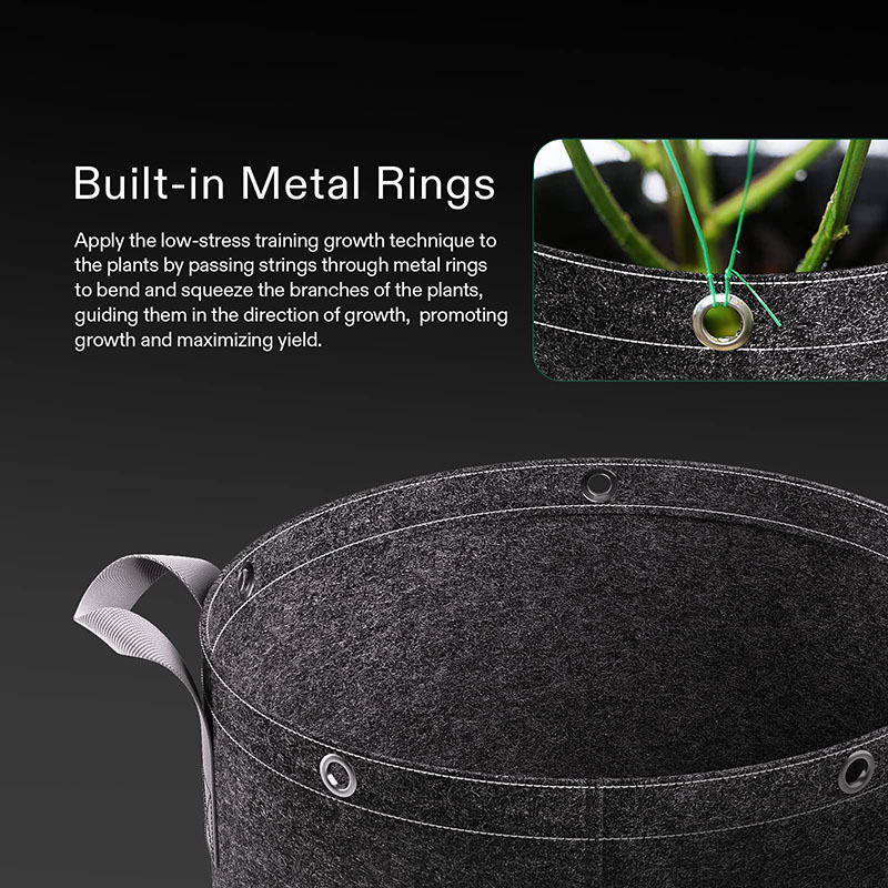 Cross-Border New Gray Planting Bag Non-Woven Flower Pot with Handle Garden Balcony Potato Tomato Vegetable Planting Bag