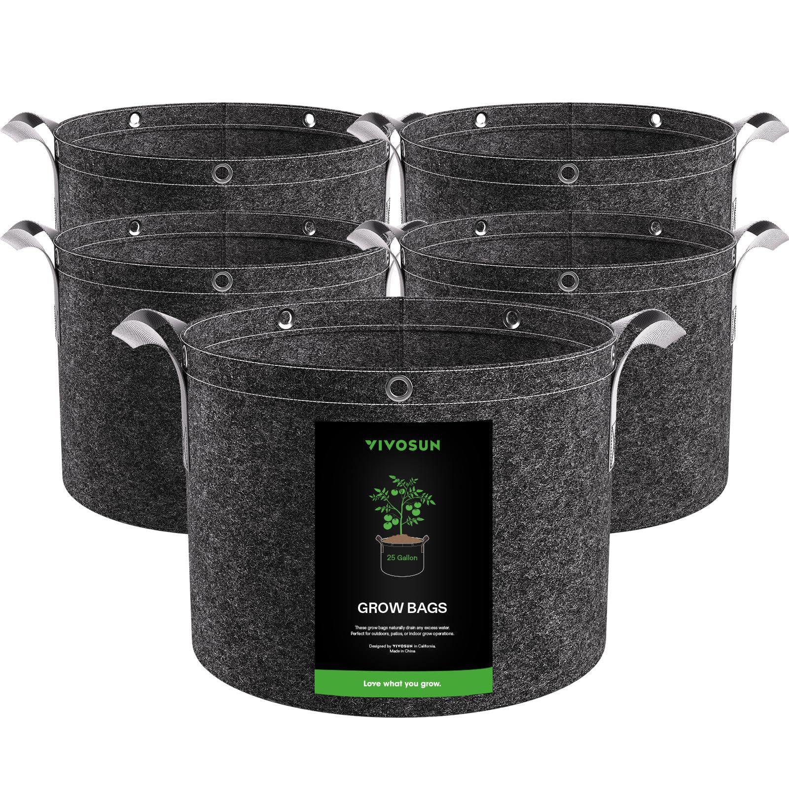 Cross-Border New Gray Planting Bag Non-Woven Flower Pot with Handle Garden Balcony Potato Tomato Vegetable Planting Bag