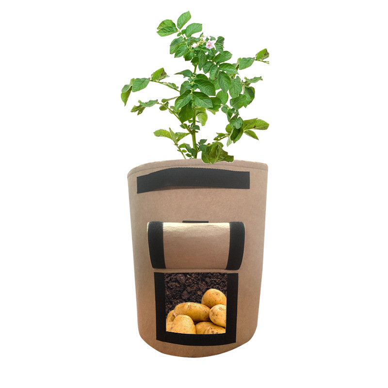 Ebay Amazon Double-Port Potato Bag Potato Tomato Double Flip-Top Planting Bag Double-Door Potato Bag