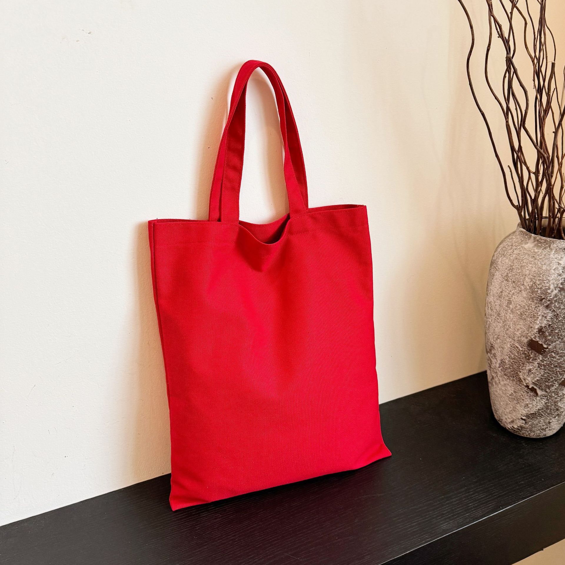 In-Stock Fast Delivery Korean Version Ins Large Capacity Single Shoulder Student Canvas Bag Shopping Bag Gift Bag One Piece Sample Free Shipping