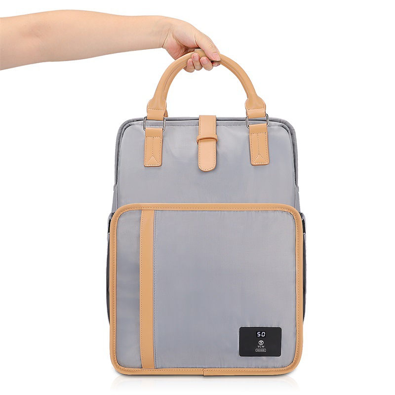 Mummy Bag, Large-Capacity Fashionable Satchel Mother and Baby Bag, Satchel Backpack That Can Be Hung on the Stroller When Going Out
