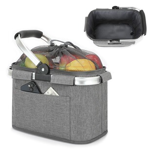 Cross-Border Hot Selling Foldable Insulated Portable Picnic Bag Outdoor Camping Picnic Portable Lunch Basket Insulated Bag