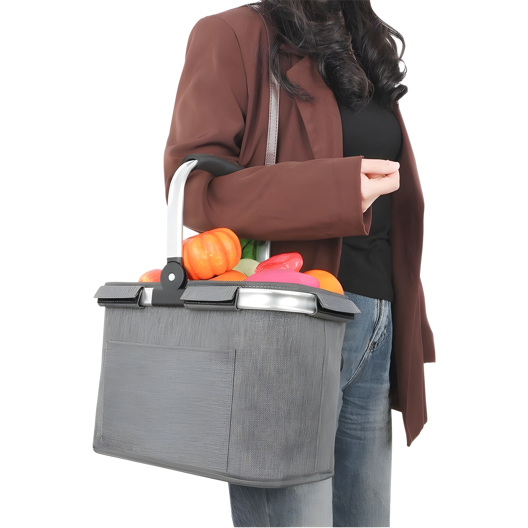 Cross-Border Hot Selling Foldable Insulated Portable Picnic Bag Outdoor Camping Picnic Portable Lunch Basket Insulated Bag