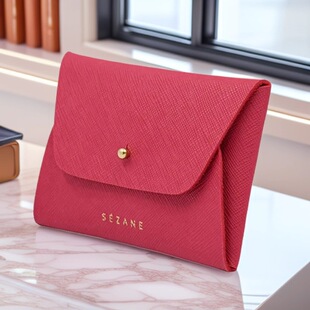 Passport Holder, Id Card and Bank Card Cosmetics Bag, Women's Travel Flap Pocket Pants Buckle, Small Pu Leather Coin Purse
