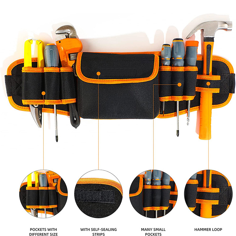 Manufacturer's High-Voltage Electric Work Tool Storage Waist Bag Oxford Cloth Tool Bag Garden Pruning Tool Bag