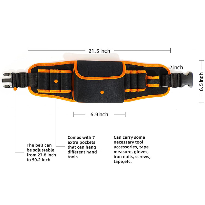 Manufacturer's High-Voltage Electric Work Tool Storage Waist Bag Oxford Cloth Tool Bag Garden Pruning Tool Bag