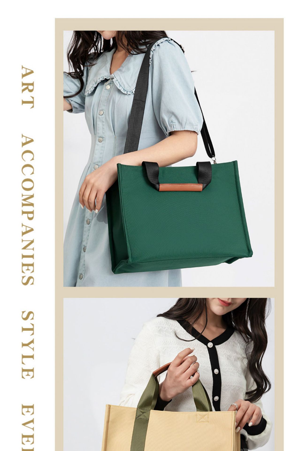 Oxford Canvas Bag Canvas Bag for Women 2025 Promotional Event Cross-Body Tote Bag Satchel Spring Festival Style