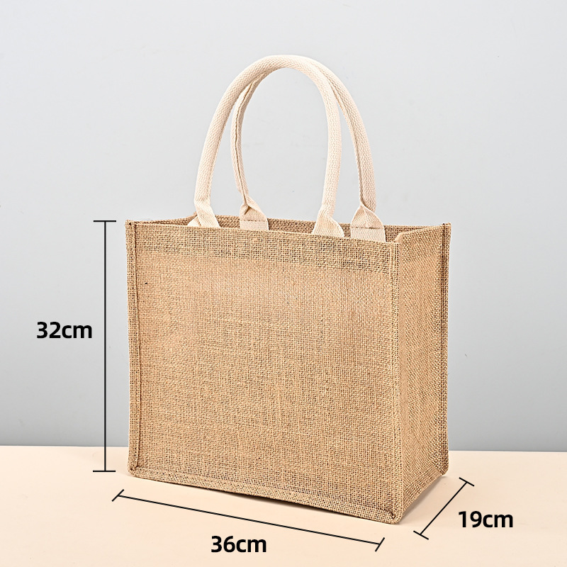 Factory Direct Sales High-End Gift Packaging Bags Environmentally Friendly Jute Hand Shopping Bags Retro Gift Bags
