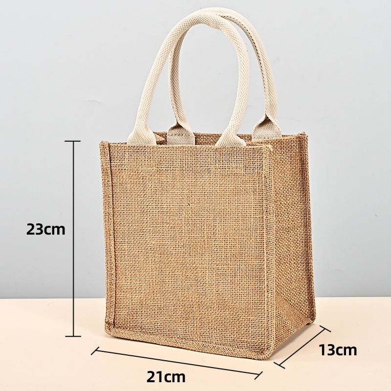 Factory Direct Sales High-End Gift Packaging Bags Environmentally Friendly Jute Hand Shopping Bags Retro Gift Bags