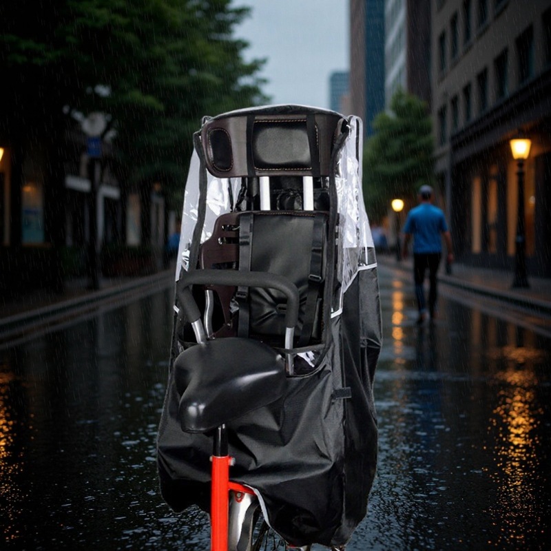Factory Ready-Made Rear Seat Windshield and Rain Cover, Bicycle Rain Cover, Children's Bicycle Rain Cover, Electric Vehicle Cover