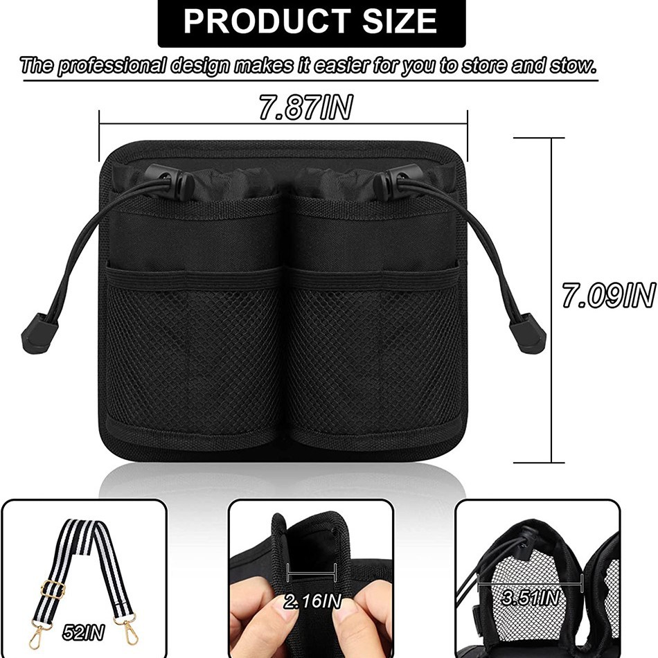 Amazon's Best-Selling Two-Cup Coffee Milk Tea Storage Bag Hanging Suitcase Water Cup Cover Waterproof Multi-Functional Travel Cup Bag