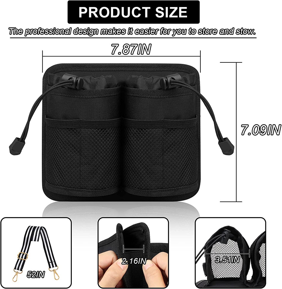 Amazon's Best-Selling Two-Cup Coffee Milk Tea Storage Bag Hanging Suitcase Water Cup Cover Waterproof Multi-Functional Travel Cup Bag