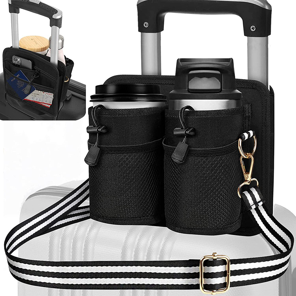 Amazon's Best-Selling Two-Cup Coffee Milk Tea Storage Bag Hanging Suitcase Water Cup Cover Waterproof Multi-Functional Travel Cup Bag