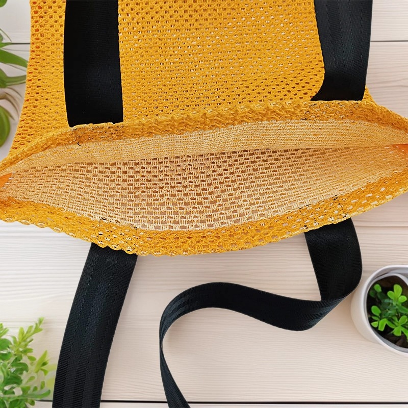 Ins Style Summer Relaxed Style Lazy Style Knitted Shoulder Bag for Women 2025 Literary Elegant Casual Knitted Tote Bag