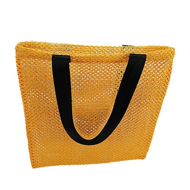 Ins Style Summer Relaxed Style Lazy Style Knitted Shoulder Bag for Women 2025 Literary Elegant Casual Knitted Tote Bag