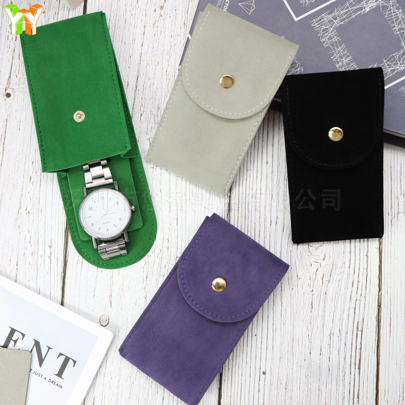 In-Stock Green Ghost Watch Storage Portable Watch Strap Travel Watch Pouch Protective Bag Single Velvet Watch Case