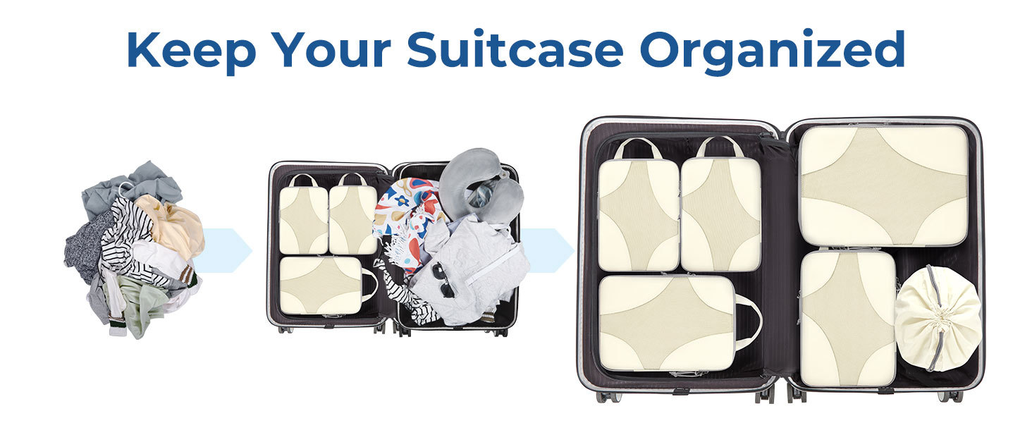 Bagsmart Travel Compression Storage Bag, Luggage Storage Bag, Suitable for Cruises, Lightweight and Luxurious Compression