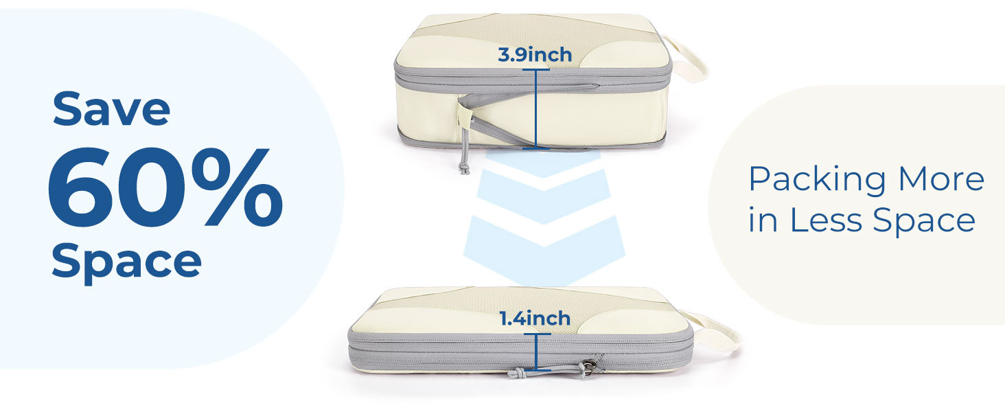 Bagsmart Travel Compression Storage Bag, Luggage Storage Bag, Suitable for Cruises, Lightweight and Luxurious Compression