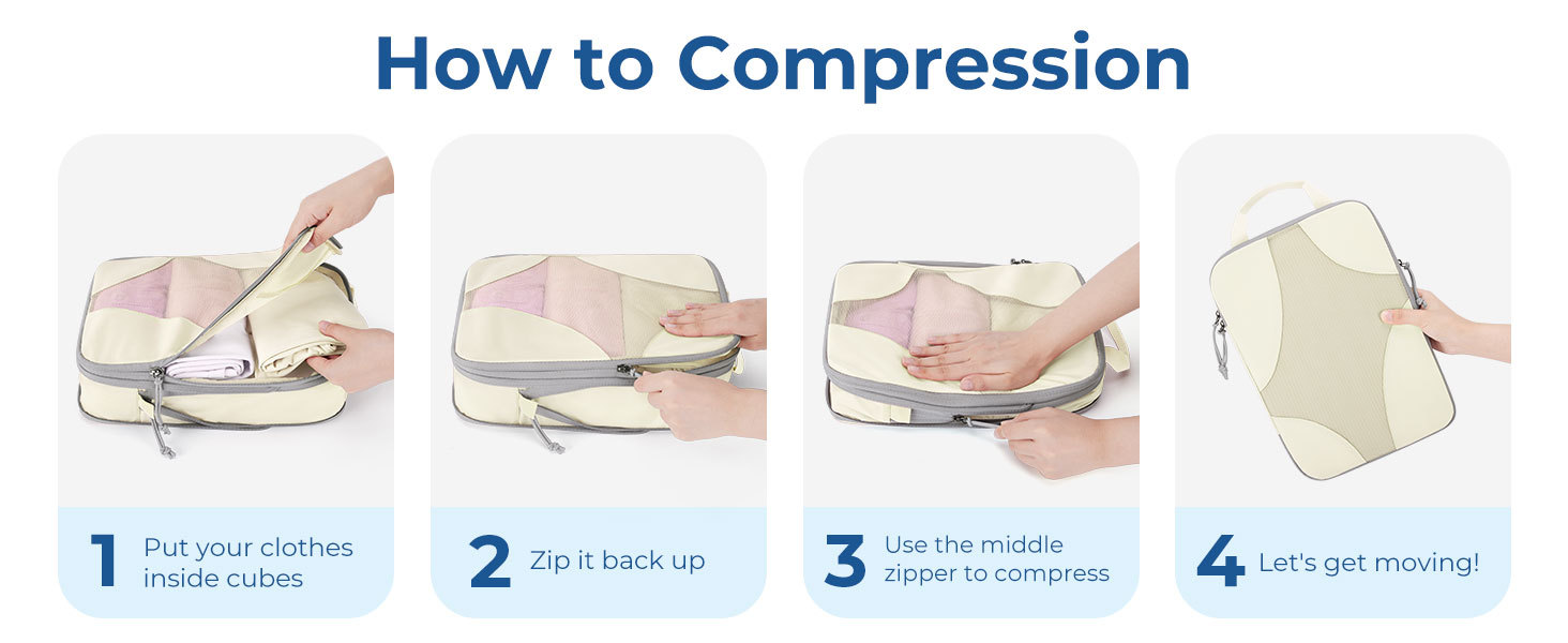 Bagsmart Travel Compression Storage Bag, Luggage Storage Bag, Suitable for Cruises, Lightweight and Luxurious Compression