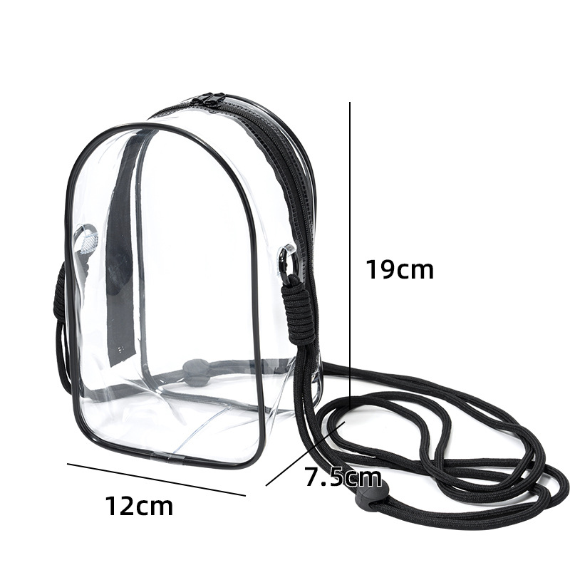 20cm Cotton Doll Walking Bag Transparent Pvc Storage Dustproof Protective Cover Single Shoulder Strap Winter Movement Doll Bag