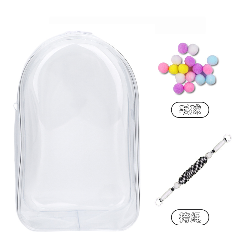 20cm Cotton Doll Walking Bag Transparent Pvc Storage Dustproof Protective Cover Single Shoulder Strap Winter Movement Doll Bag