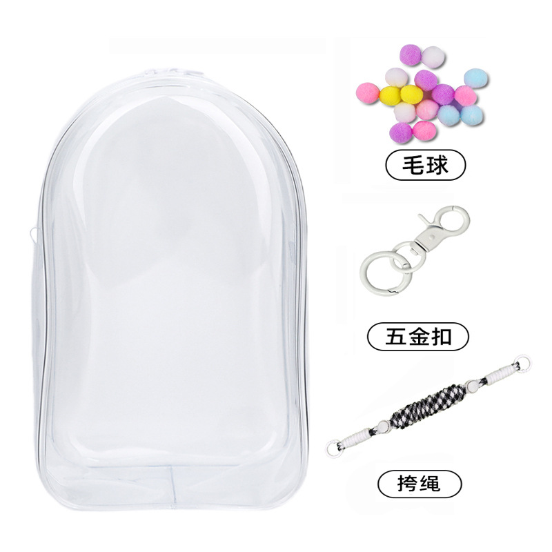 20cm Cotton Doll Walking Bag Transparent Pvc Storage Dustproof Protective Cover Single Shoulder Strap Winter Movement Doll Bag