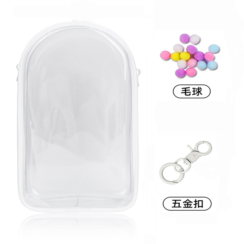 20cm Cotton Doll Walking Bag Transparent Pvc Storage Dustproof Protective Cover Single Shoulder Strap Winter Movement Doll Bag