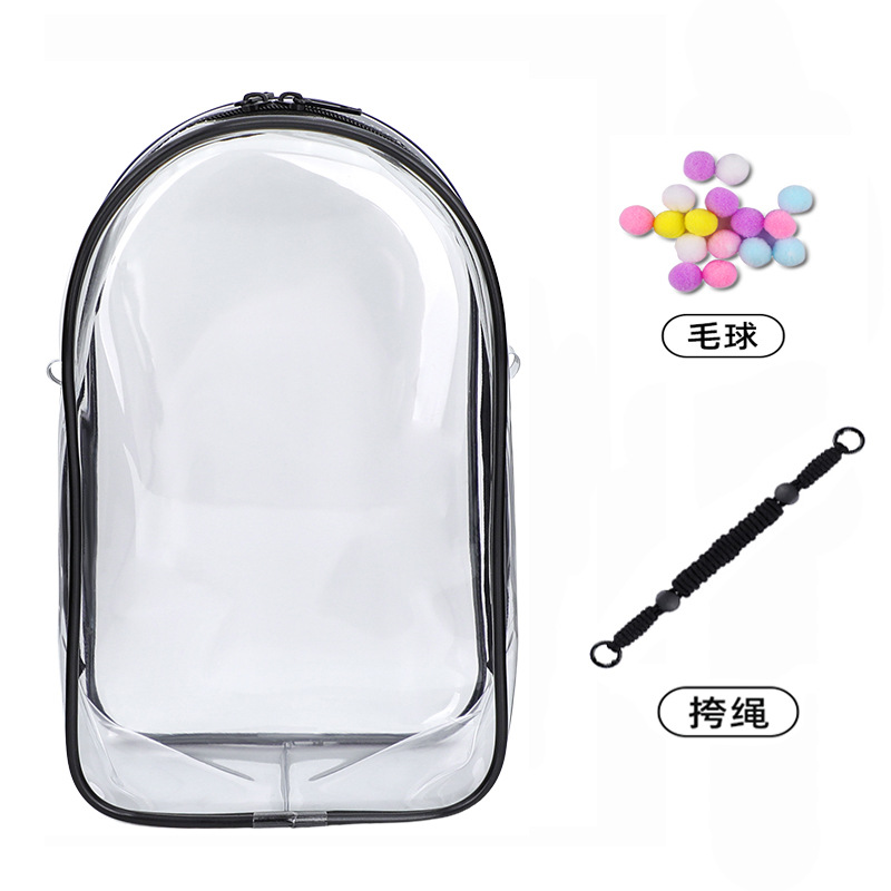 20cm Cotton Doll Walking Bag Transparent Pvc Storage Dustproof Protective Cover Single Shoulder Strap Winter Movement Doll Bag