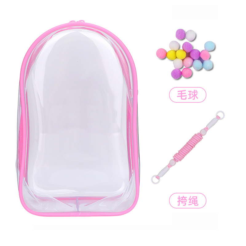 20cm Cotton Doll Walking Bag Transparent Pvc Storage Dustproof Protective Cover Single Shoulder Strap Winter Movement Doll Bag