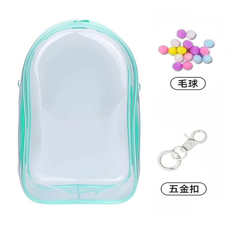 20cm Cotton Doll Walking Bag Transparent Pvc Storage Dustproof Protective Cover Single Shoulder Strap Winter Movement Doll Bag