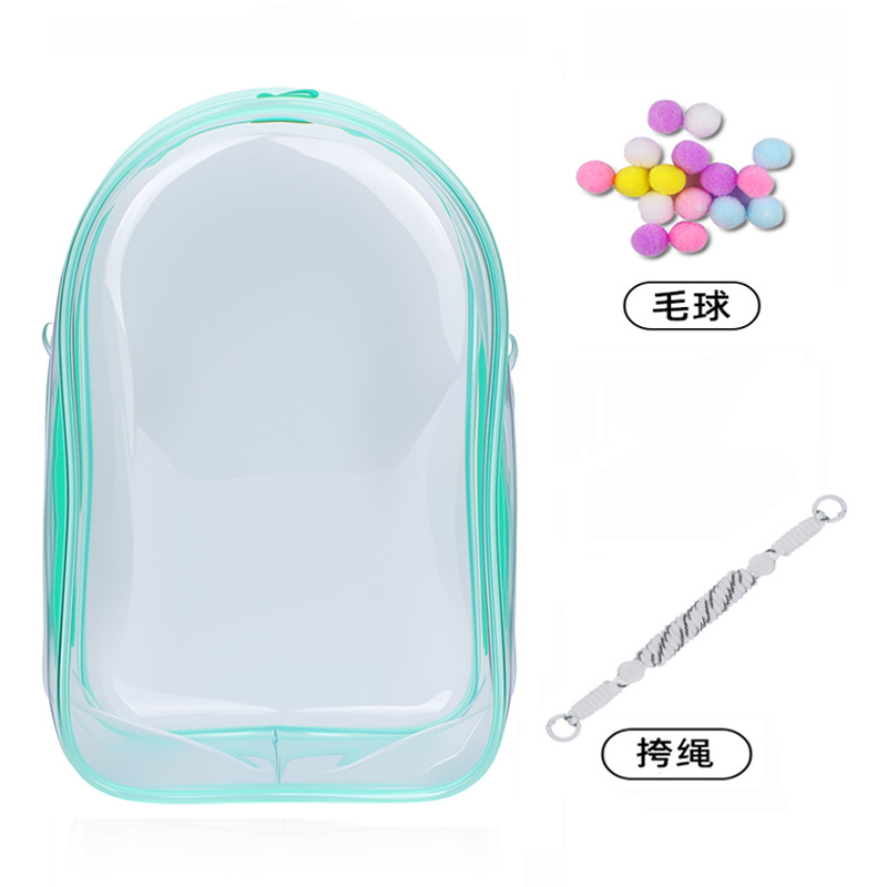 20cm Cotton Doll Walking Bag Transparent Pvc Storage Dustproof Protective Cover Single Shoulder Strap Winter Movement Doll Bag