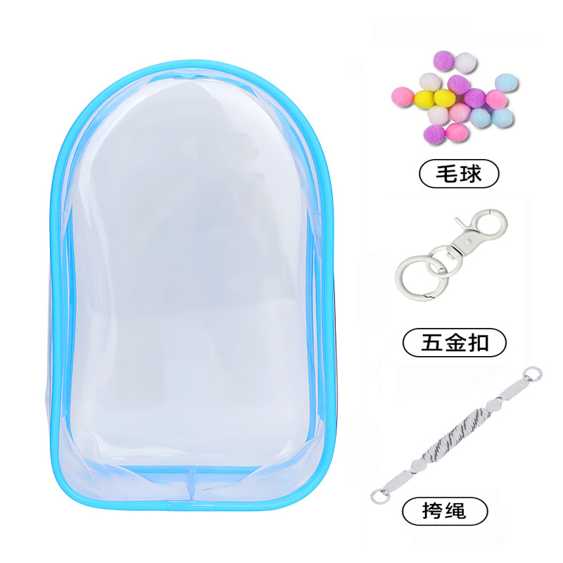 20cm Cotton Doll Walking Bag Transparent Pvc Storage Dustproof Protective Cover Single Shoulder Strap Winter Movement Doll Bag